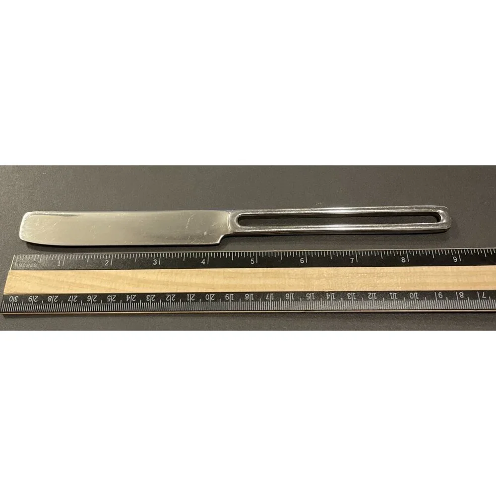 Towle Nordic‎ 18/10 Stainless Blunt Solid Knives Set Of 4 Indonesia Flatware - Picture 3 of 3